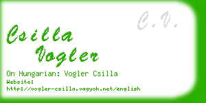 csilla vogler business card